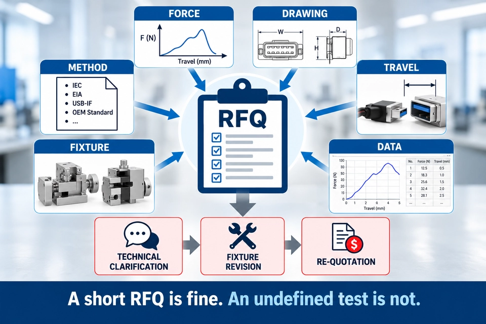 connector force tester RFQ checklist